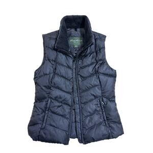 Eddie Bauer Women’s‎ Down Puffer Vest Black Size Sm EB550 Goose winter wear warm